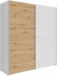 Riidekapp Time 2, valge v./puidu v./artisan oak v., 59 cm x 170.3 cm x 190.5 cm