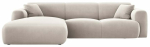 Nurgadiivan Cosmopolitan Design Nolio Velvet Casino Pearl, helebeež, vasak, 170 x 260 cm x 72 cm