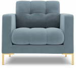 Tugitool Cosmopolitan Design Velvet Bali, kuld v./helesinine v., 96 cm x 87 cm x 75 cm