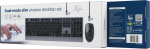 Juhtmevaba klaviatuuri ja hiire komplekt Gembird Dual-Mode Slim Set KBS-WPS-02-CYRL, EN/RU, must v./hall v.