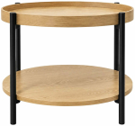 Kohvilaud Akord Furniture Factory Riva, must v./pruunikas v., 51 cm x 51 cm x 40 cm