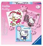 Pusle 3in1 Ravensburger Hello Kitty 07217, 18 cm x 18 cm, 110 tk, mitmev&auml;rviline
