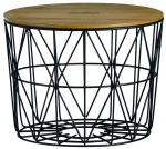 Kohvilaud Home4you Helena, pruun v./must v., 60 cm x 60 cm x 40 cm