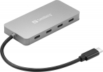 USB jaotur Sandberg USB-C - 4 x USB-C 136-41 USB-C, 4 x USB-C, hall v.
