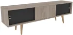 TV-laud Kalune Design Ecrin, tamm v./must v., 34.5 cm x 160 cm x 45 cm