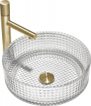 Vannitoa kraanikauss Mexen Lira 24053700, klaas, 37.5 cm x 37.5 cm x 13 cm, l&auml;bipaistev