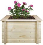 Lillepott Timbela M616-1, puit, 58 cm x 58 cm, puidu v.