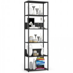 Raamaturiiul Akord Loft 600, must v., 192 cm x 60 cm x 32 cm