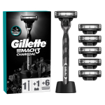 Raseerija Gillette Mach3 Charcoal, 6 tk