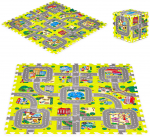 Matt beebidele - pusle I-Play, 90.5 cm x 90.5 cm, 9 tk, roheline/mitmev&auml;rviline