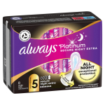 H&uuml;gieenisidemed Always Platinum Secure Night Extra Size 5, 8 tk