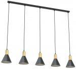 Valgusti rippuv Emibig Rosa 1388/5, E14, 5 x 10 W, must v.