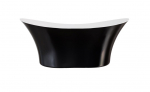 Vann, teisaldatav Besco Amber, 170 cm x 80 cm x 72 cm, ovaalne, must