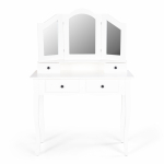 Tualettlaud Domoletti Alida, valge, 97 cm x 40 cm x 142 cm, peegliga