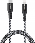 Kaabel Sandberg 441-55, USB Type C/Lightning, 100 cm, valge v./must v., 60 W