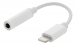 Adapter EPZI, Lightning/3.5 mm Audio, 6.5 cm, valge