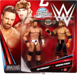 Kujukeste komplekt Mattel WWE Main Event Showdown LA Knight VS Logan Paul JHJ55, 15 cm, 2 tk, pruun v./must v./oranž v.