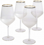 Veiniklaaside komplekt Hermia Nish, klaas, 0.53 l, 4 tk, kuld v.
