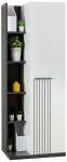 Raamaturiiul Kalune Design Relax 249HRV1102, antratsiit v./valge v./kollane v., 160 cm x 61 cm x 41 cm