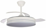Laeventilaator koos lambiga CristalRecord Supereco, 45 W, 1 tk, valge v.