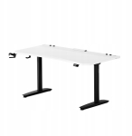 S&uuml;learvutilaud reguleeritava k&otilde;rgusega Diablo Chairs X-Forge 1600, 160 cm x 70 cm, 73 - 120 cm, valge v./must v.