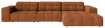 Nurgadiivan Cosmopolitan Design Chicago Eden 10, telliskivi punane v., parem, 167 x 294 cm x 78 cm