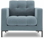 Tugitool Cosmopolitan Design Velvet Bali, must v./helesinine v., 96 cm x 87 cm x 75 cm