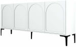 Konsoollaud Kalune Design Lyon 79, valge v./must v., 35 cm x 180 cm x 79 cm