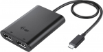 Adapter i-Tec USB-C - DisplayPort x2 USB-C 3.1 male, Displayport x 2, 0 m, must v.