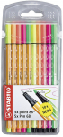 Pastakas Stabilo Pen 68 & Point 88, mitmev&auml;rviline, 10 tk