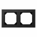 Raam Liregus Epsilon K14-245-02 E/BG 2-Socket Frame Black