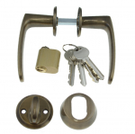 Ukse k&auml;epide silindriga Fiskostar 27K, pronksitud