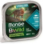 Kassi m&auml;rgtoit Monge BWild Sterilised Tuna with Vegetables, tuunikala, 0.1 kg