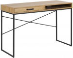 Kirjutuslaud sahtlitega Home4you Seaford 89405, tamm v./must v.