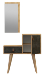 Esiku m&ouml;&ouml;blikomplekt Kalune Design Janna, sise, tamm v./tumehall v.