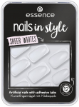 Liimitavad k&uuml;&uuml;ned Essence Nails in Style, sheer whites, 12 tk