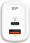 Telefoni laadija Silicon Power QM25, USB/USB-C, valge v., 30 W
