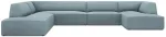 Nurgadiivan Micadoni Home Ruby Panoramic 7 Seats, helesinine v., vasak, 366 x 273 cm x 69 cm