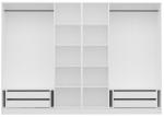Riidekapp Kalune Design Kale 5034, valge v., 52 cm x 270 cm x 210 cm
