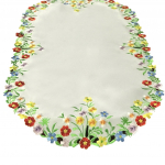 Piklik laudlina ovaalne OH-209-C, eriv&auml;rviline/kreemjasvalge, 60 x 120 cm