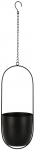 Rippuv lillepott House Nordic Celle 9001118, metall, 14.5 cm x 15.5 cm, must v.