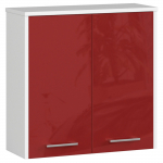 Seina vannitoakapp Akord W60, valge v./punane v., 22 cm x 60 cm x 60 cm
