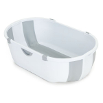 Kokkupandav beebivann EcoToys, valge v./hall v., 79 cm