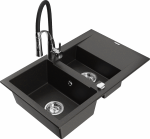 K&ouml;&ouml;givalamu koos kraaniga Mexen Gaspar Aster, graniit, 73.7 cm x 47.5 cm x 17.7 cm, metallic black / gold