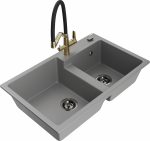 K&ouml;&ouml;givalamu koos kraaniga Mexen Tomas Duo, graniit, 80 cm x 50 cm x 19 cm, kuldne/hall