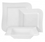 L&otilde;unaserviis Ambition Wave, portselan, valge v., 18 tk.