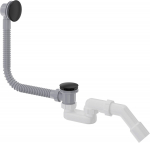 Sifoonikomplekt "click-clack" kaanega vanni jaoks Deante Prizma, click clack-funktsioon, must v.