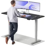 Arvutilaud reguleeritava k&otilde;rgusega Desktronic HomePro, 180 cm x 80 cm, 61 - 125.5 cm, must v./hall v.
