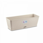 Lillepott Stefanplast Liberty, plastik, 50 cm x 18 cm, valge v.