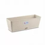 Lillepott Stefanplast Liberty, plastik, 50 cm x 18 cm, valge v.